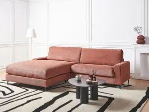 Right-Hand Corner Sofa MALOY Red 3 Seater Right Hand