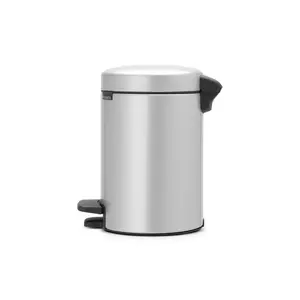 Brabantia NewIcon 3 Litre Soft Closing Pedal Bin Metallic Grey