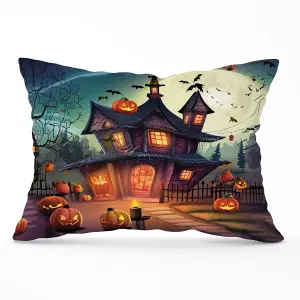 Spooky Halloween House Cushions 33cm x 48cm