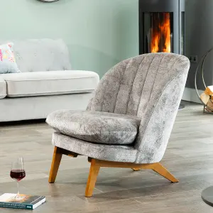 Mateo Fabric Accent Chair - Light Grey