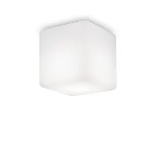 Luminosa Luna 1 Light Square Surface Mounted Downlight White IP44