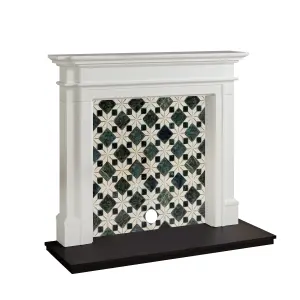 Focal Point Montana White & black MDF Timeless Fireplace surround set