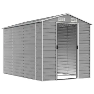 Brumit Garden Shed 191x300x198 cm Galvanised Steel Light Grey