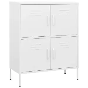 Berkfield Storage Cabinet White 80x35x101.5 cm Steel