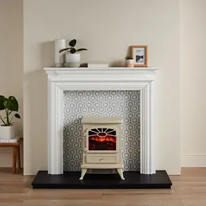 Focal Point Regent White & black MDF Fireplace surround set