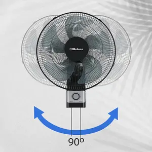 Belaco 16" Wall Fan - Black/ Silver