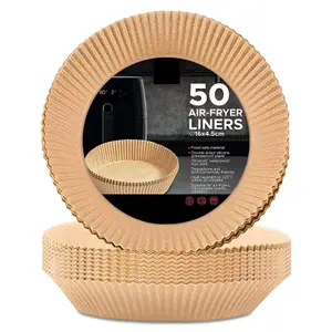 SQ Professional 50PC Air Fryer Liners Round - 16 x 4.5cm