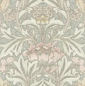 Acanthus Floral Vintage Unpasted Wallpaper