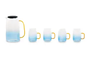 Maison by Premier Noa Blue Glass And Jug Five Piece Set