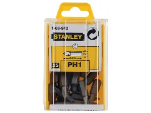 Stanley 1-68-942 Phillips Bits PH1 x 25mm (Box 25) STA168942B