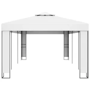 Berkfield Gazebo with Double Roof 3x6 m White