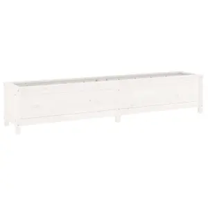 Berkfield Garden Raised Bed White 199.5x40x39 cm Solid Wood Pine