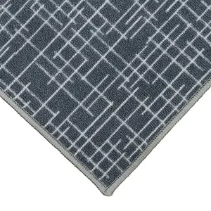 JVL Savio Machine Washable Door Mat, 40 x 60 cm, Grey