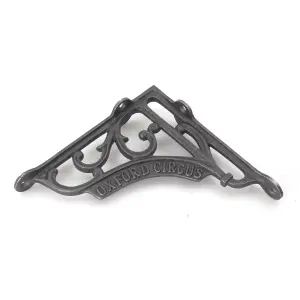 Oakcrafts - Pair of Antique Cast Iron London 'Oxford Circus' Shelf Brackets - 150mm x 150mm