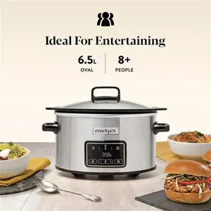 Croc-Pot CSC112 Sizzle And Stew 6.5L Digital Slow Cooker Stainless Steel