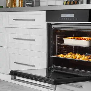 60cm Black Integrated Electric Fan Oven with 72L Capacity and Grill