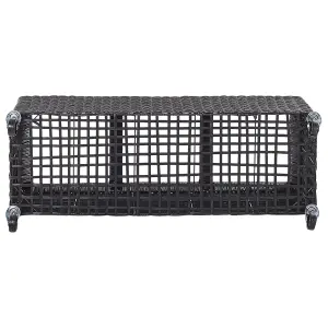 Plant Pot BELLIS PE Rattan Black