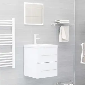 Berkfield Sink Cabinet White 41x38.5x48 cm Engineered Wood