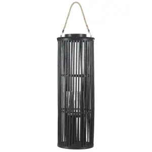 Beliani Boho Lantern LUZON Wood Black