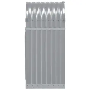 Log Holder Light Grey 40x45x100 cm Galvanised Steel