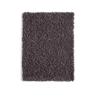 Charcoal Shaggy Wool Handmade , Luxurious , Modern , Plain , Shaggy Rug For Living Room and Bedroom-160cm X 230cm