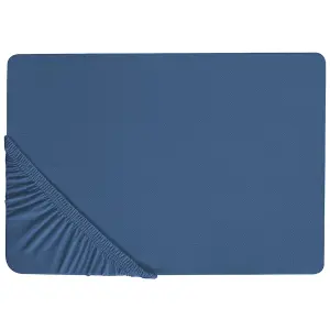 Fitted Sheet JANBU Cotton Navy Blue