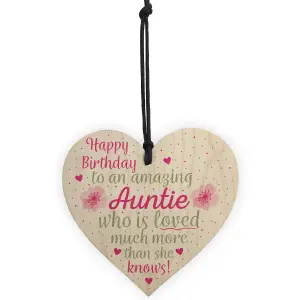 Red Ocean Birthday Gifts For Auntie Thank You Wooden Heart Plaque Shabby Chic Sign Plaque Gifts For Her Keepsake