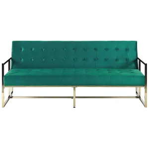 3 Seater Sofa MARSTAL Emerald Green Velvet