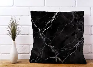 Black Marble Pattern Cushions 60cm x 60cm