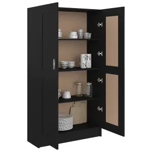 Berkfield Book Cabinet Black 82.5x30.5x150 cm Engineered Wood