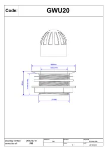 McAlpine GWU20 2" Urinal Waste