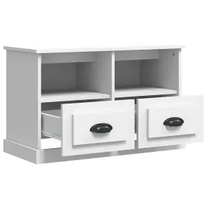 Berkfield TV Cabinet White 80x35x50 cm Engineered Wood