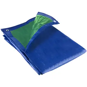 GroundMaster Blue/Green Budget Tarpaulin (2.7m x 3.5m)