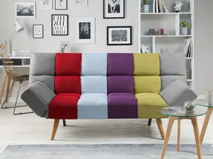 Beliani Retro Sofa Bed INGARO Multicolour