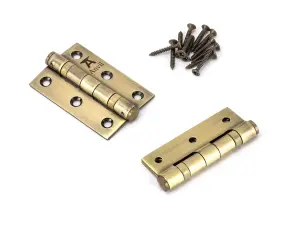 From The Anvil Aged Brass 3 Inch Ball Bearing Butt Hinge (pair) ss