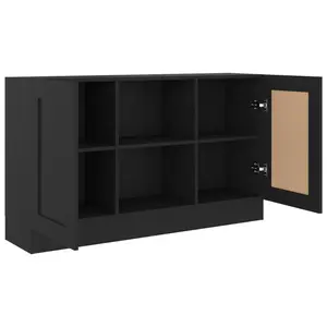 120 Cm Wide Sideboard Black