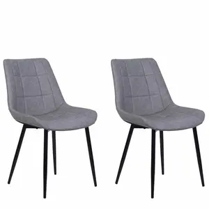 Hundley Upholstered Dining Chair (Set of 2) Grey