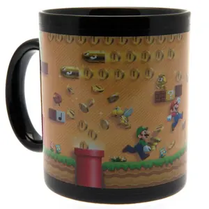 Super Mario Heat Changing Mug Black/Gold (One Size)