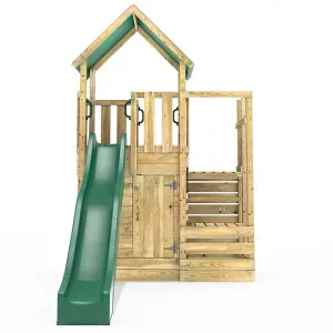 Rebo Modular Wooden Climbing Frame Adventure Playset - M11 Stepup Plus Den