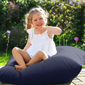 rucomfy Outdoor Water Resistant Floor Cushion Beanbag - Navy