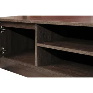 Modern TV Unit 120cm Media Cabinet 2 Doors + Shelf Wenge Turin