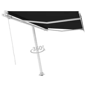 Berkfield Freestanding Manual Retractable Awning 300x250 cm Anthracite