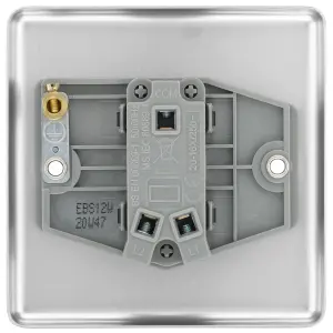 GoodHome 20A 2 way 1 gang Light switch Matt Steel effect