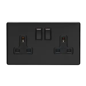 Wall Mounted Socket Matt Black