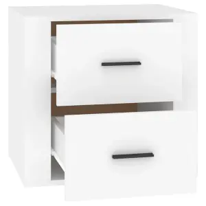 Berkfield Bedside Cabinet White 50x39x47 cm