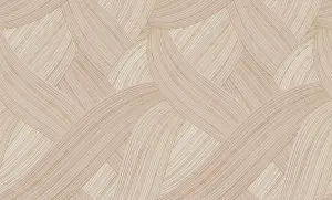 Galerie Stratum Collection Metallic Brown/Beige Geometric Swirl Lines Double Width Wallpaper Roll