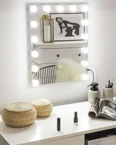 LED Bathroom Mirror LUCENAY Silver