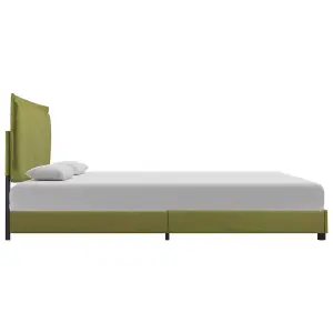 Berkfield Bed Frame Green Fabric 135x190 cm 4FT6 Double