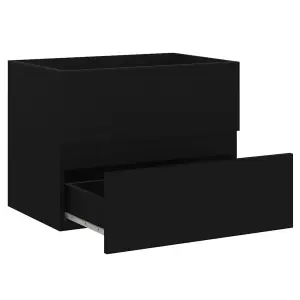 Berkfield Sink Cabinet Black 60x38.5x45 cm Engineered Wood