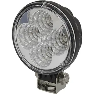 Waterproof Work Light & Mounting Bracket -12W SMD LED - 80mm Round Flash Torch